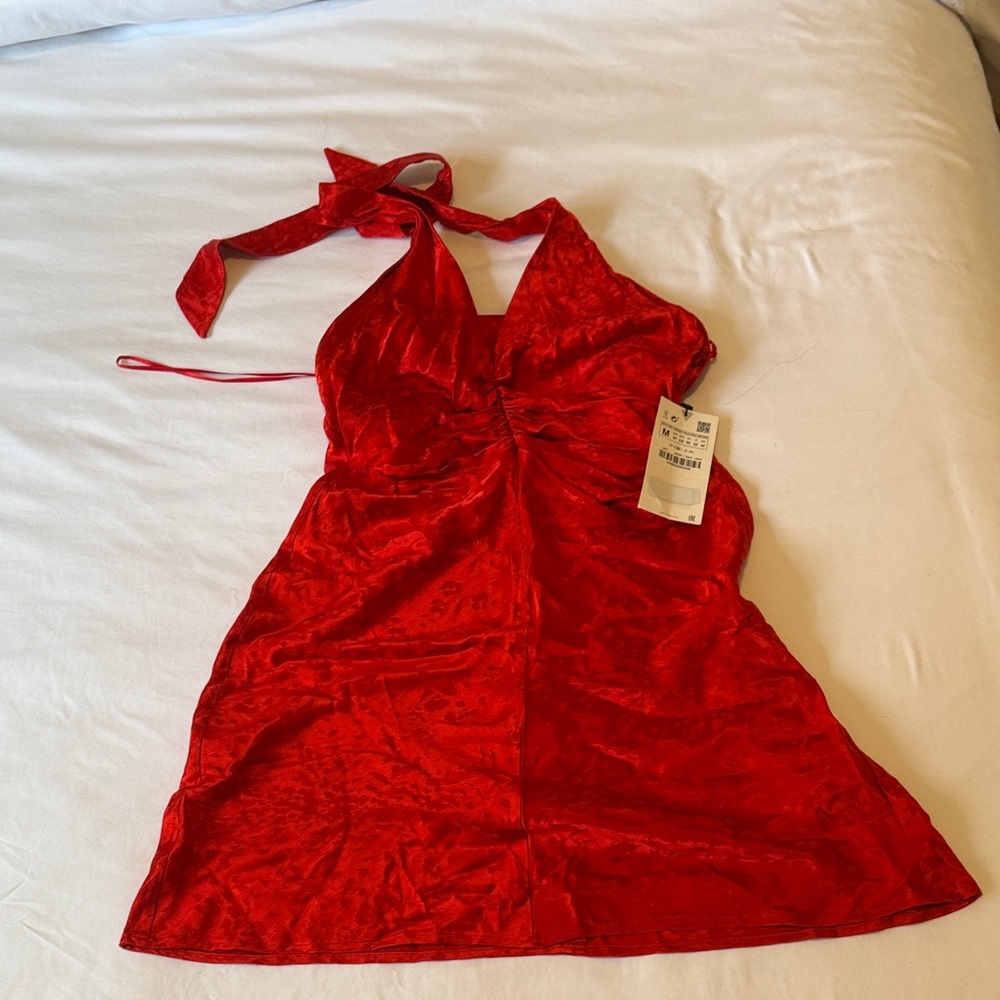 Zara Red Backless Dress